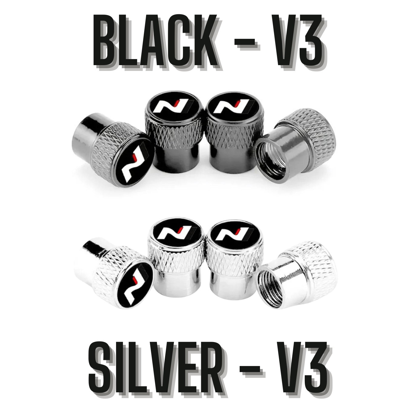 Tire Valve Covers | N Style Universal Fit (Pack of 4)