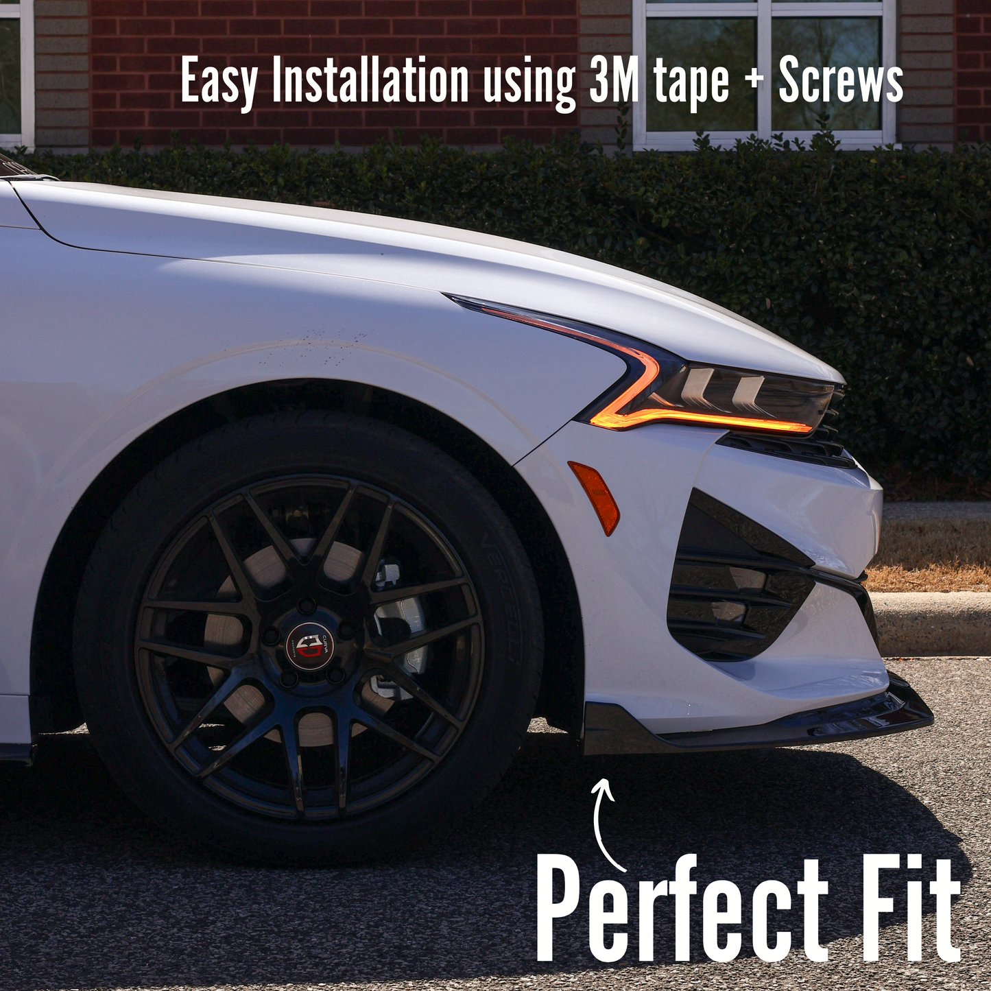 Front Lip for Kia K5 GT-Line & GT | Easy Installation with 3M Tape & Screws
