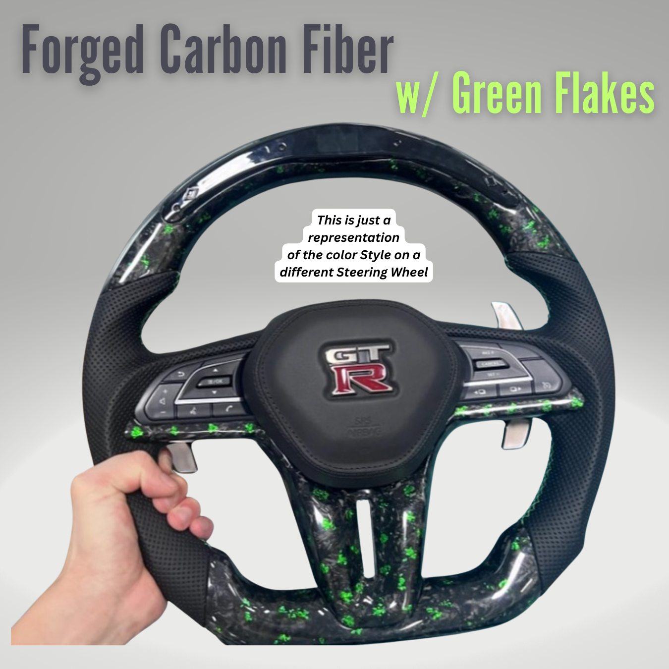 Carbon Fiber Steering Wheel Fully Customizable for Kia K5 (2021-2025)
