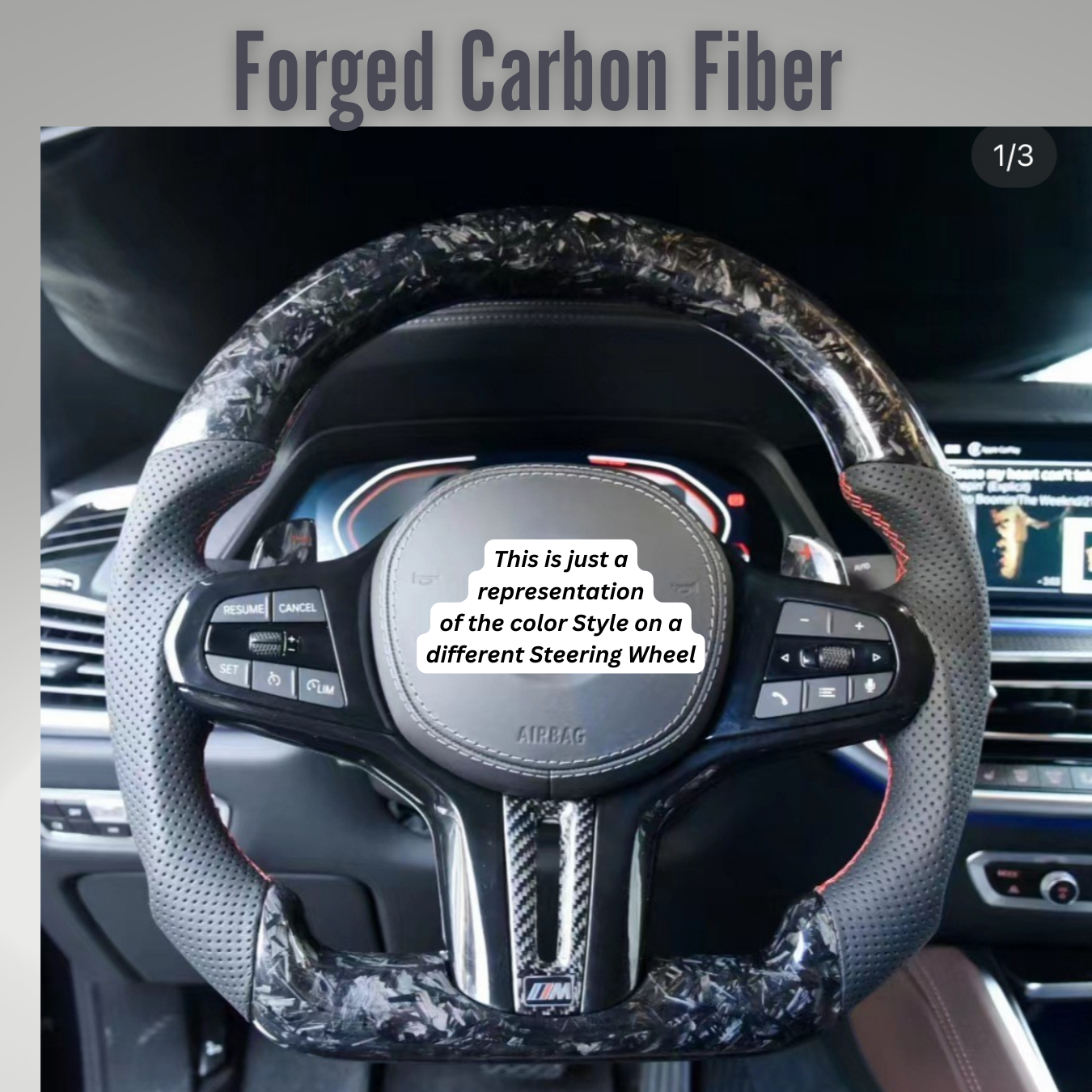 Carbon Fiber Steering Wheel Fully Customizable for Kia K5 (2021-2025)