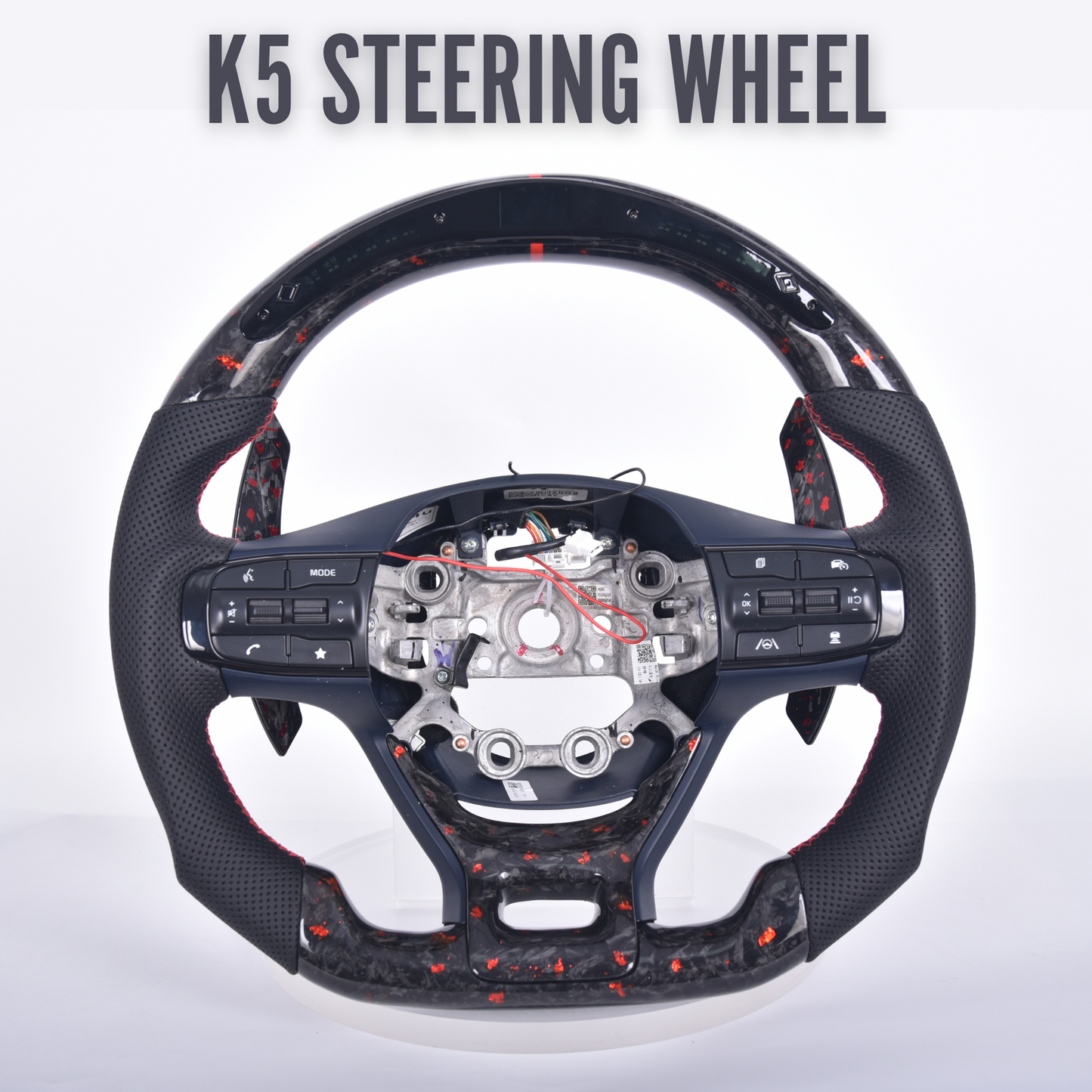 Carbon Fiber Steering Wheel Fully Customizable for Kia K5 (2021-2025)