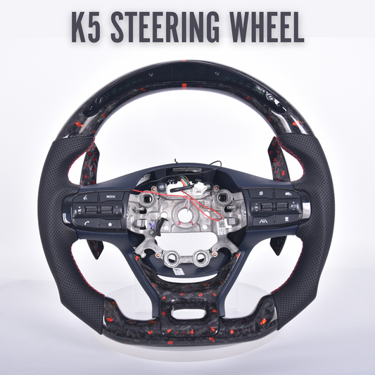 Carbon Fiber Steering Wheel Fully Customizable for Kia K5 (2021-2025)