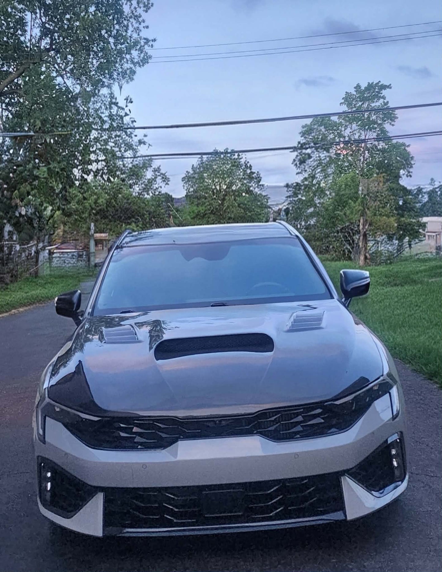 Kia K5 Vented Hood Carbon Fiber / Fiberglass (2021-2026) | OEM Fitment