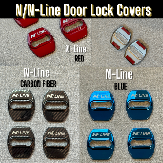N / N-Line Door Lock Covers for Elantra / Kona / Veloster (2021-2024)