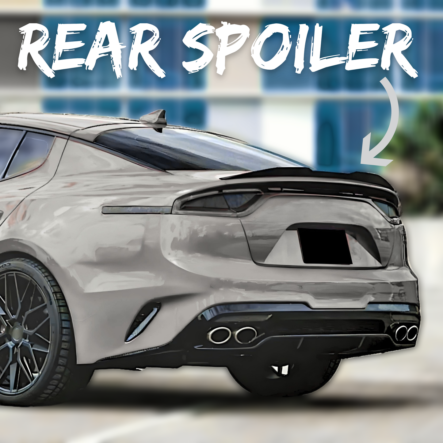Rear Spoiler for Kia Stinger GT-Line & GT | Easy Installation with 3M Tape