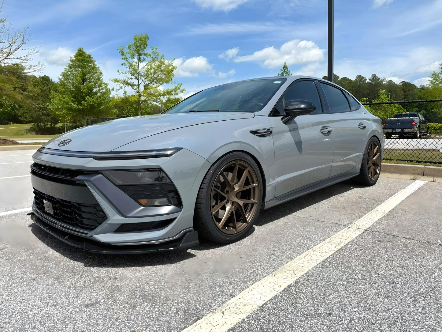Low Profile Front Lip for Sonata 2024-2025 | Easy Installation with 3M Tape & Screws