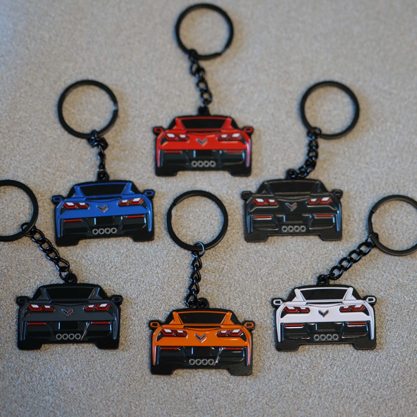 C7 Corvette Molded Keychain for Corvette Owners | Perfect Gift for Corvette Enthusiasts