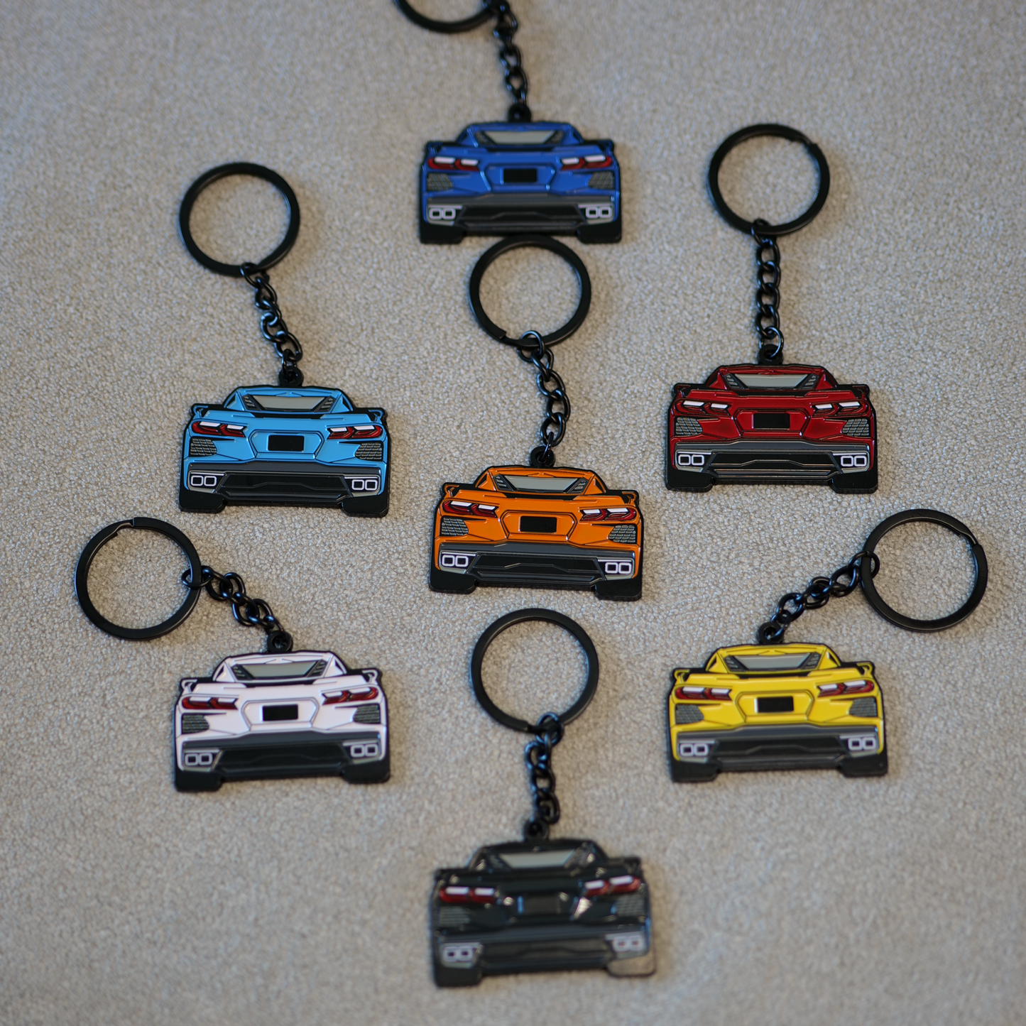C8 Corvette Molded Keychain for Corvette Owners | Perfect Gift for Corvette Enthusiasts