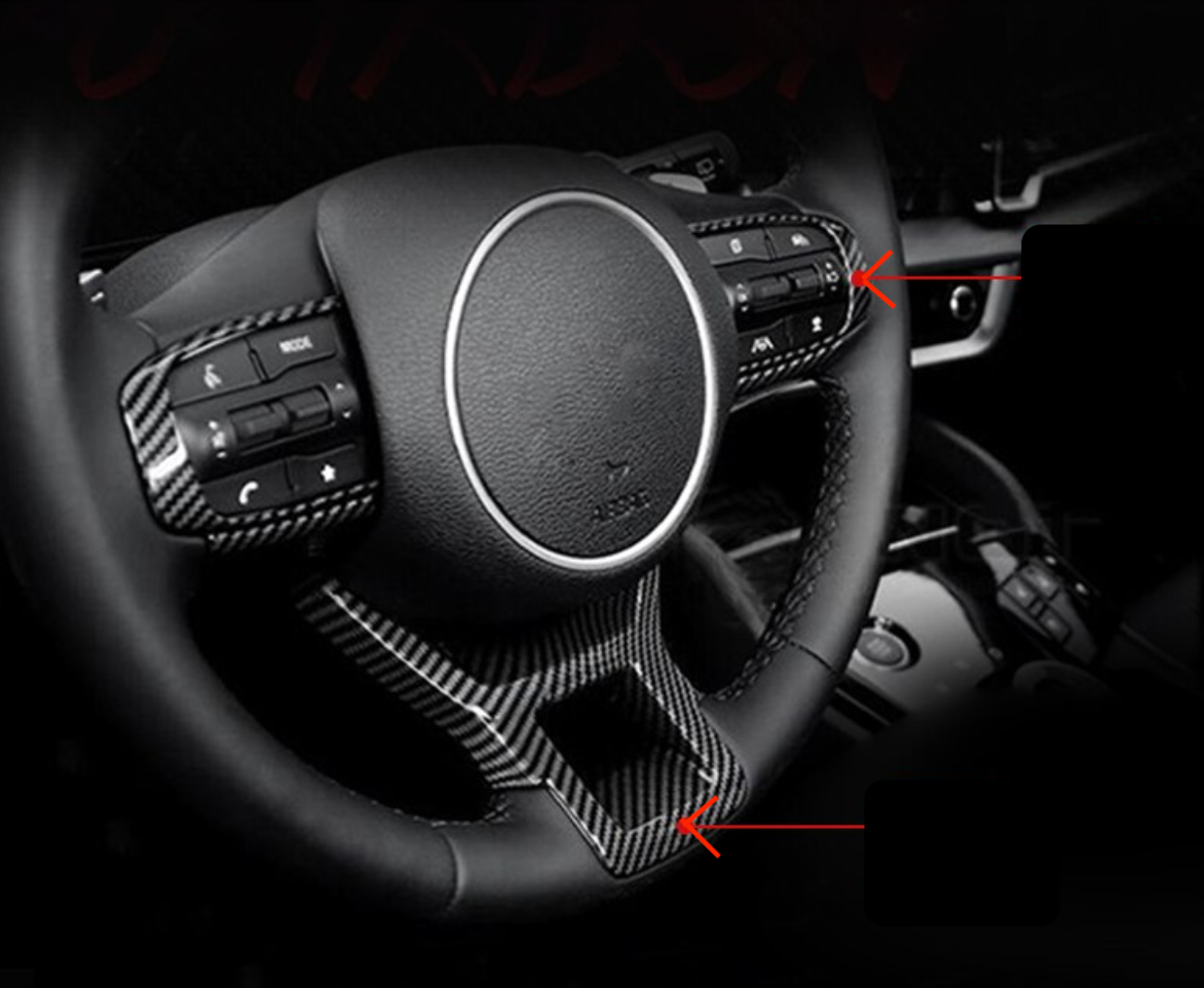 Kia Sportage Carbon Fiber Steering Wheel Covers (2022-2024)