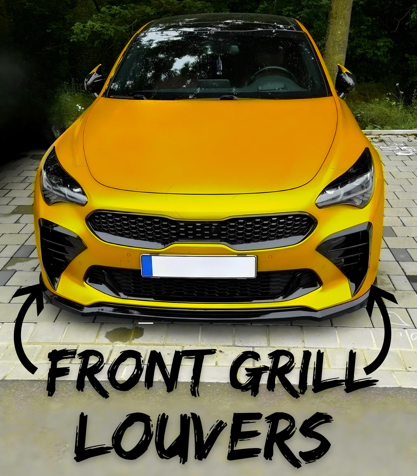 Front Grill Louvers for Kia Stinger | Easy Installation with 3M Tape