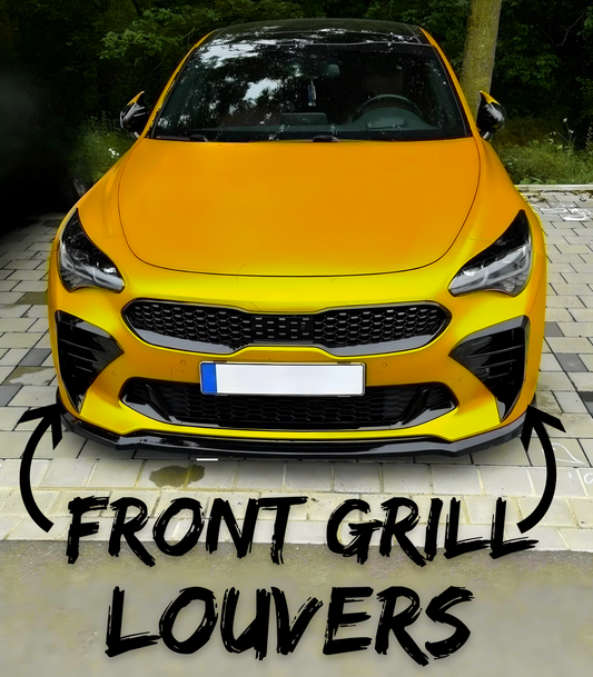 Front Grill Louvers for Kia Stinger | Easy Installation with 3M Tape