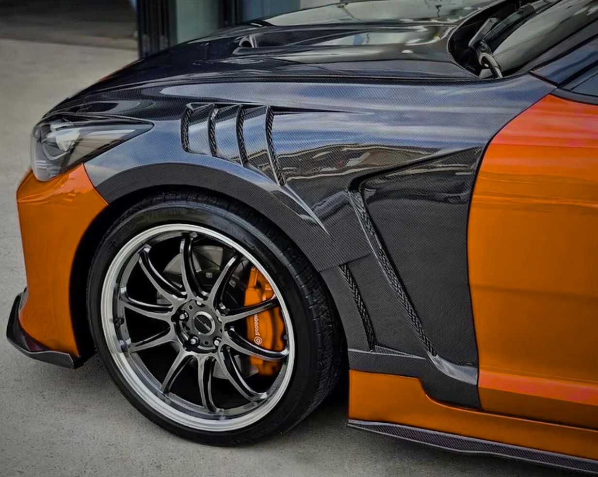 Kia Stinger Vented Fenders Carbon Fiber / Fiberglass 2018+ | OEM Fitment