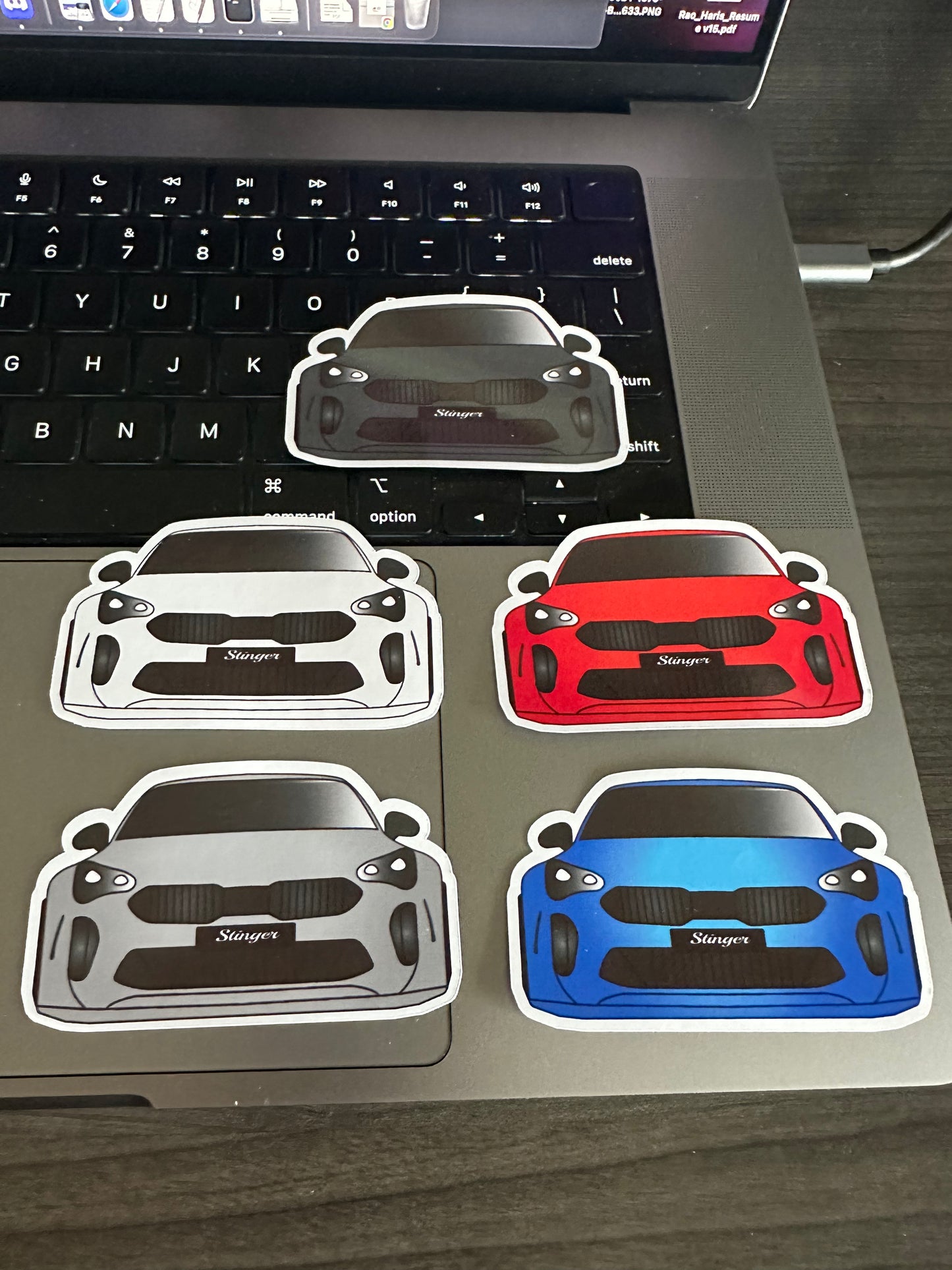Stinger Front Stickers (Pack of 4)