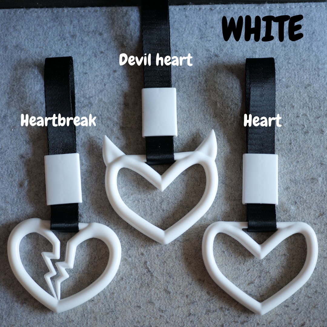 Heart Tsurikawa Pull Ring | Various Colors & Customization Car Accessories | Easy Installation