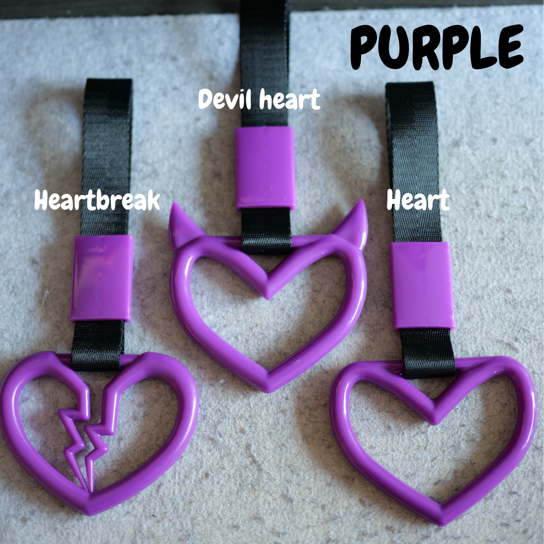 Heart Tsurikawa Pull Ring | Various Colors & Customization Car Accessories | Easy Installation