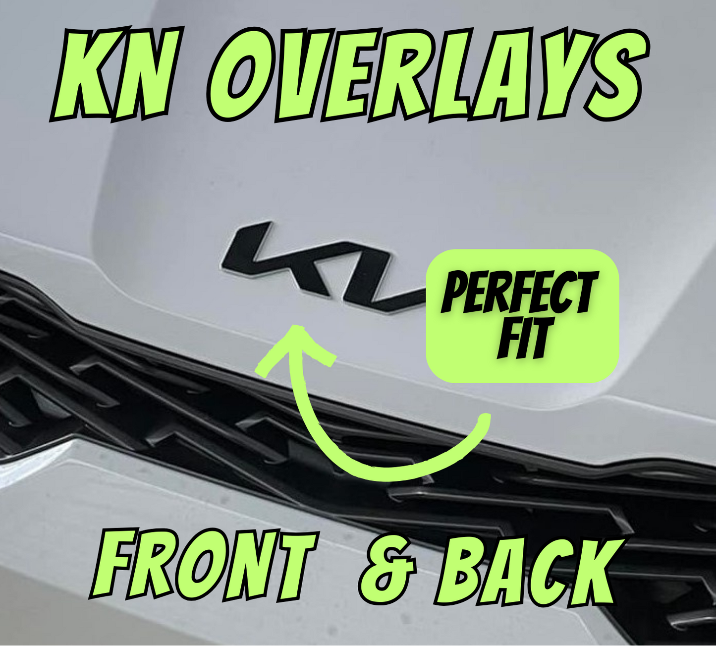 KIA Badge Vinyl Overlay Stickers – Custom Colors for All Kia Models