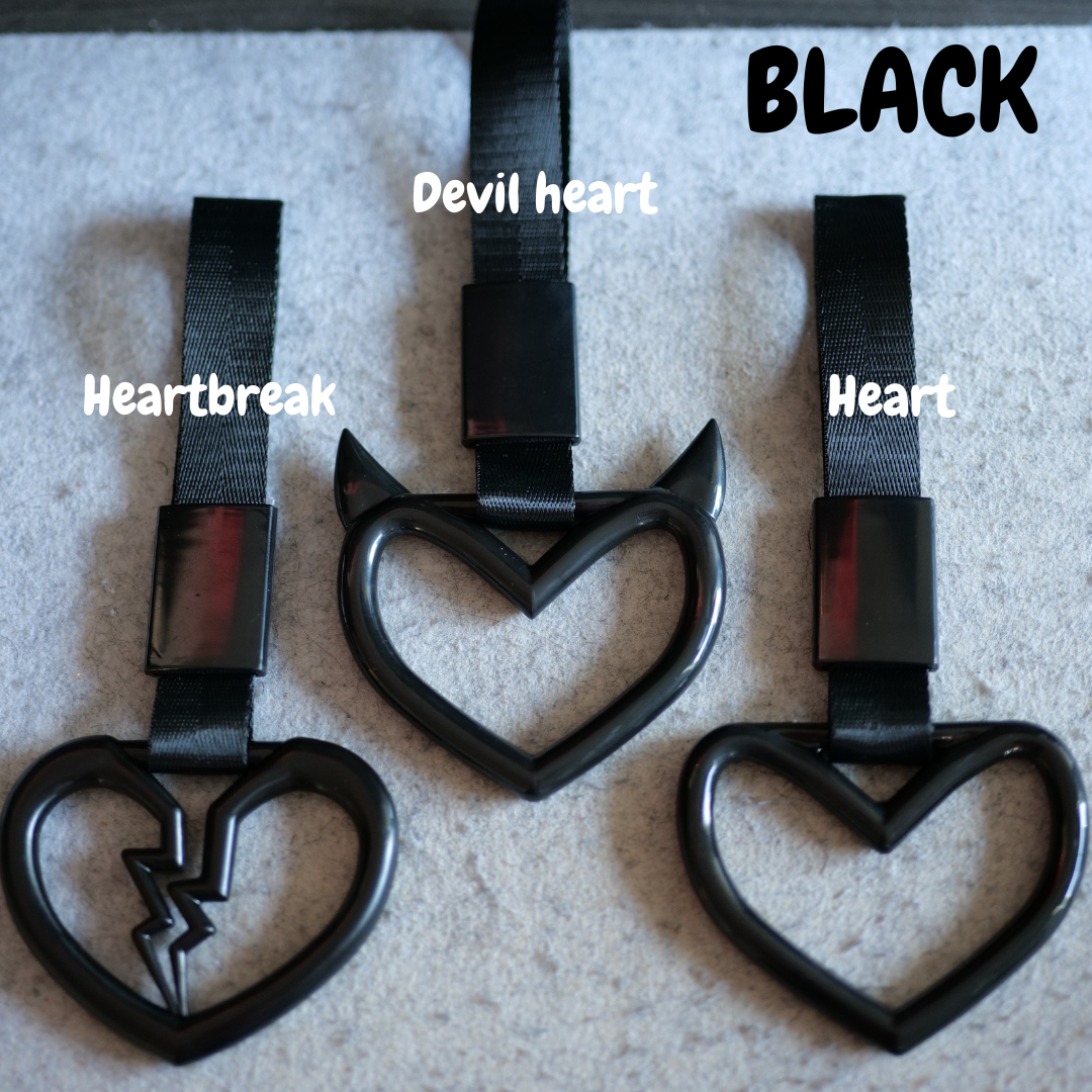 Heart Tsurikawa Pull Ring | Various Colors & Customization Car Accessories | Easy Installation