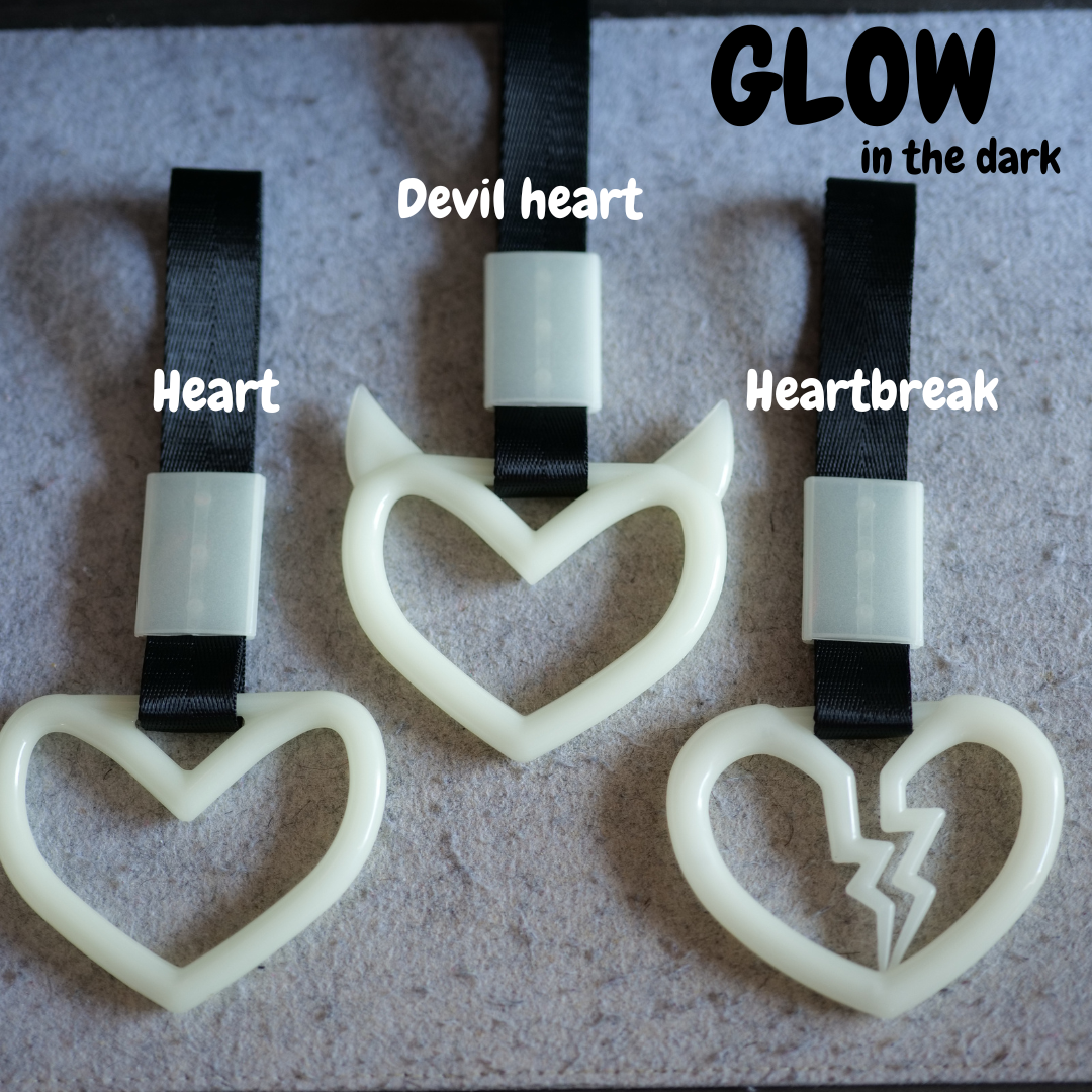 Heart Tsurikawa Pull Ring | Various Colors & Customization Car Accessories | Easy Installation