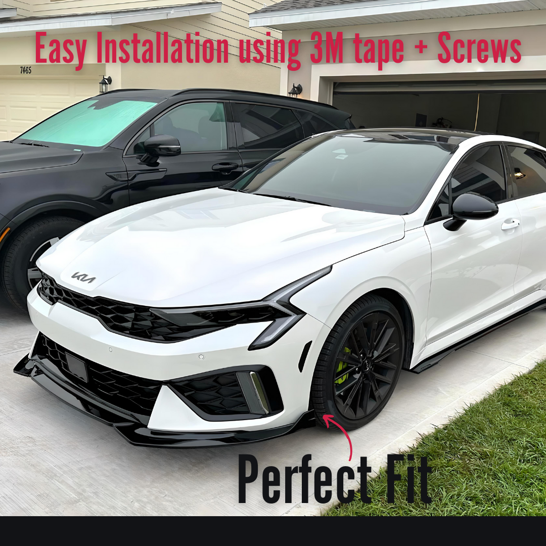 Front Lip for Kia K5 2025 | Easy Installation with 3M Tape & Screws