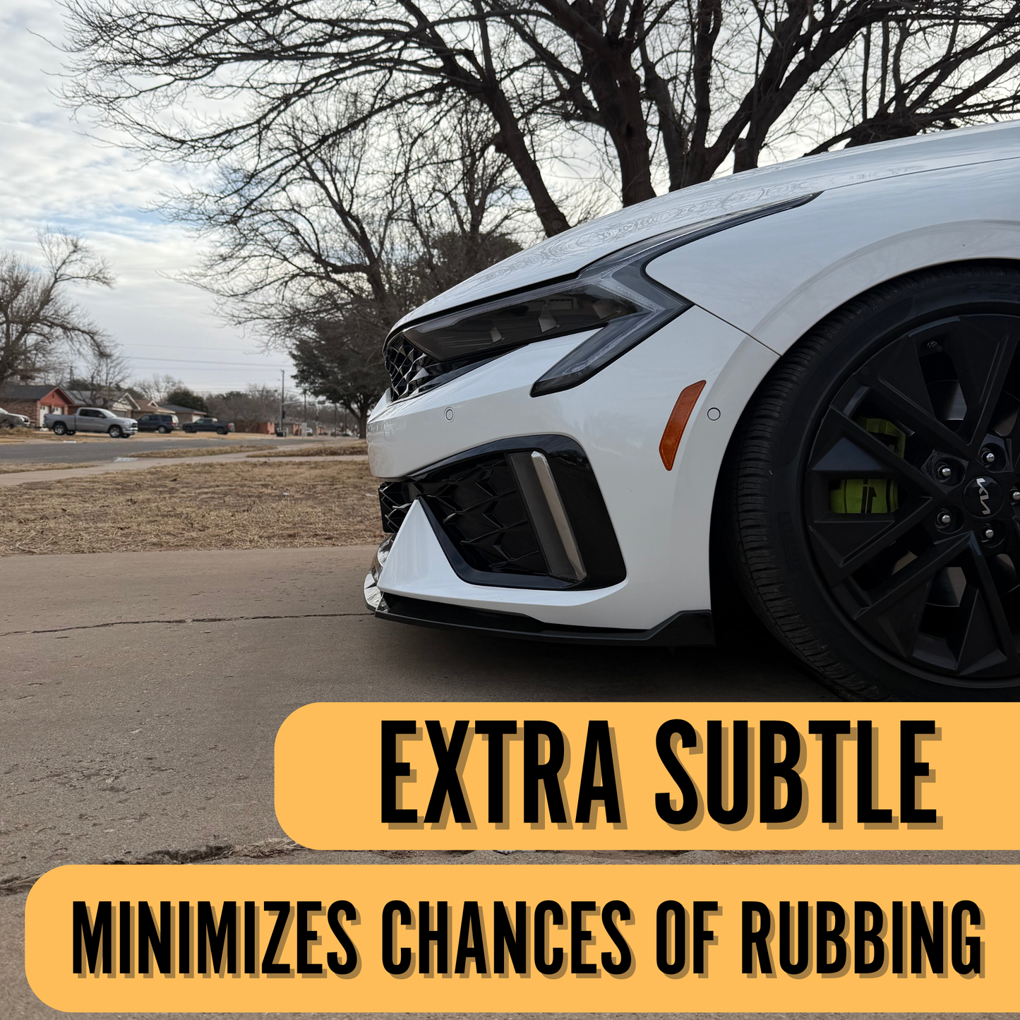 Low Profile Front Lip for Kia K5 2025 - 2026 | Easy Installation with 3M Tape & Screws