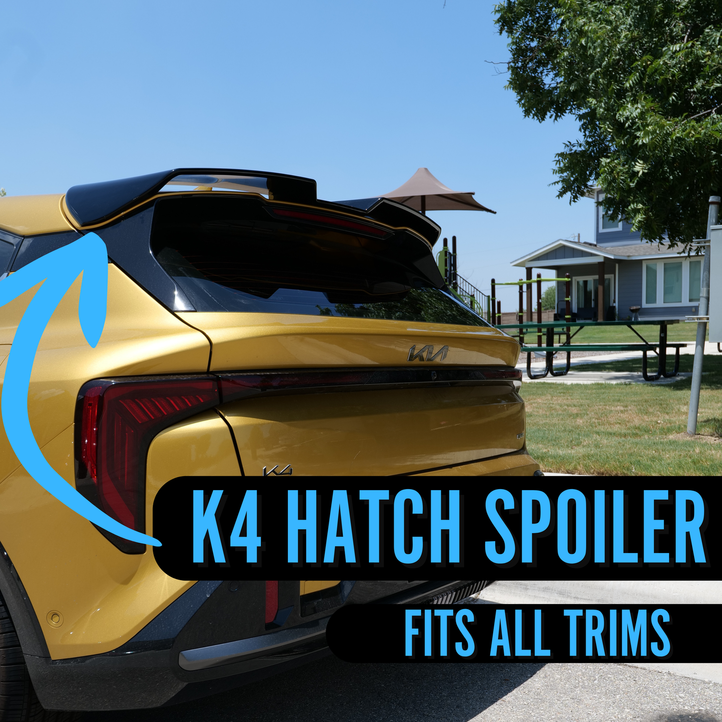 Kia K4 Hatchback Spoiler (2025-2026) | Easy Installation using 3M Tape