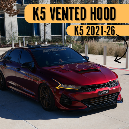 Kia K5 Vented Hood Carbon Fiber / Fiberglass (2021-2026) | OEM Fitment