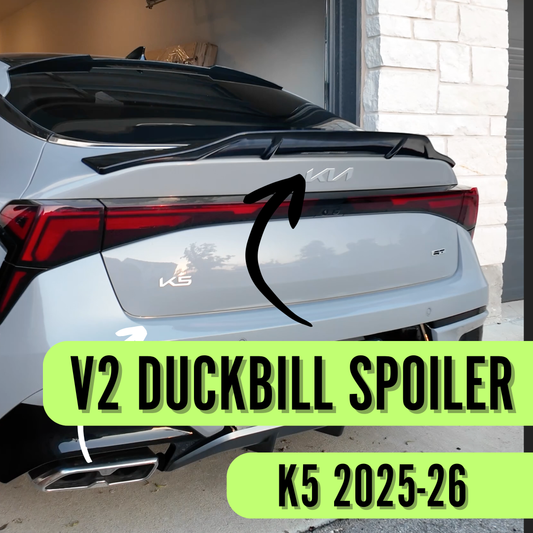 Kia K5 V2 Duckbill Spoiler (2025-2026) | Easy Installation using 3M Tape
