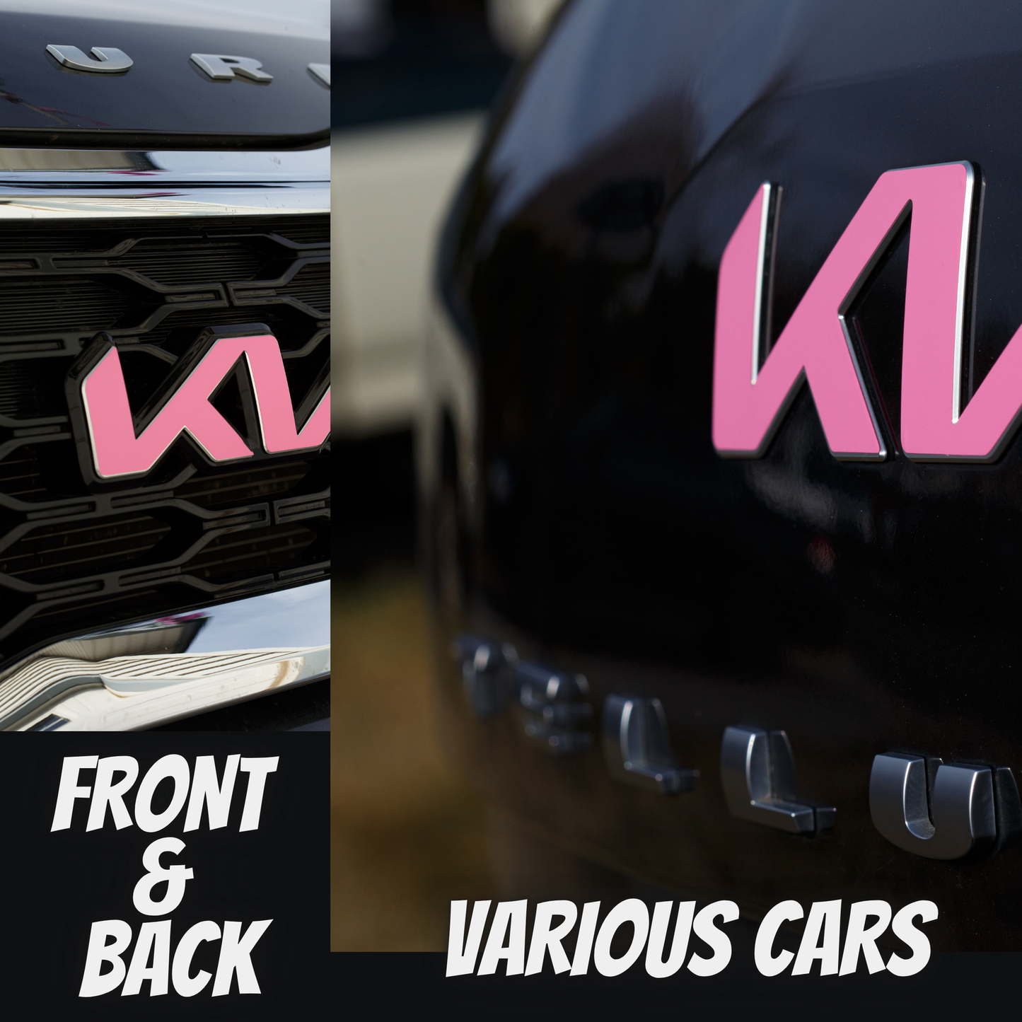 KIA Badge Vinyl Overlay Stickers – Custom Colors for All Kia Models
