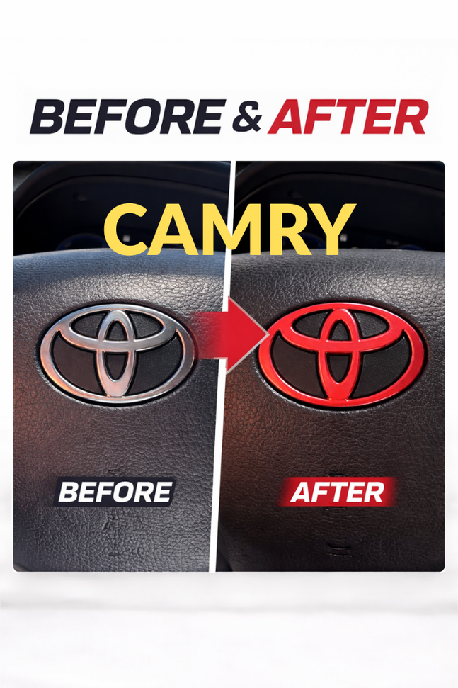 Toyota Camry 2025+ Steering Overlay Stickers – Custom Colors
