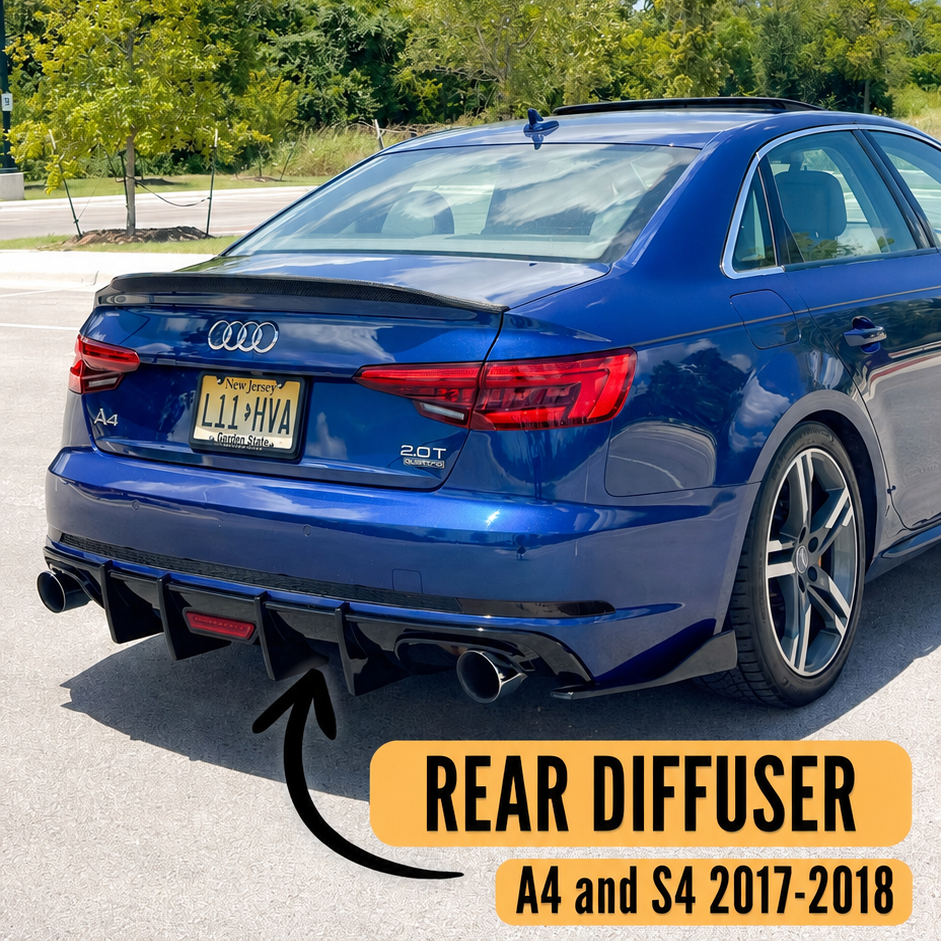 Audi A4 S-Line and S4 Diffuser with Rear Canards