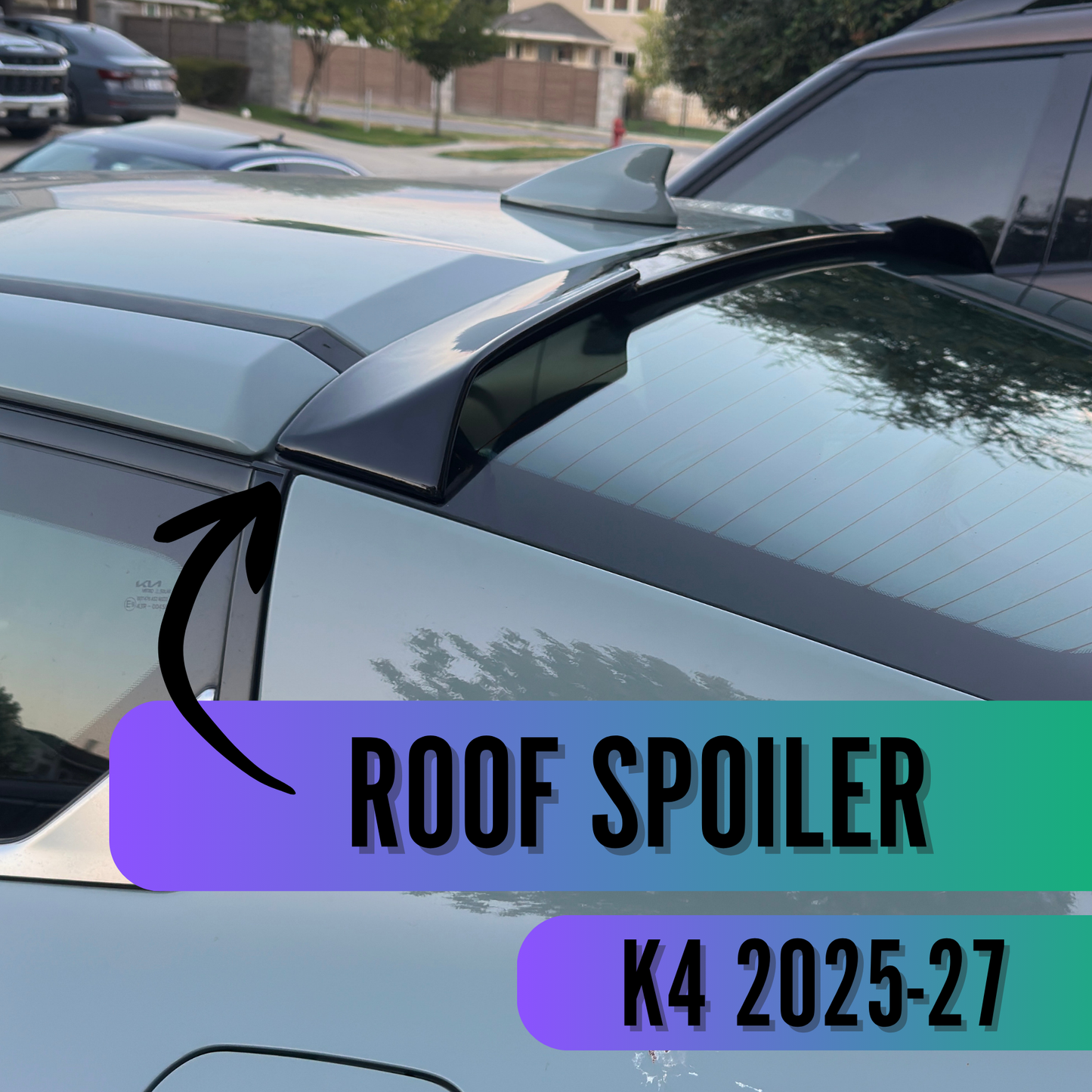 Kia K4 Roof Spoiler (2025-2027) | Easy Installation using 3M Tape