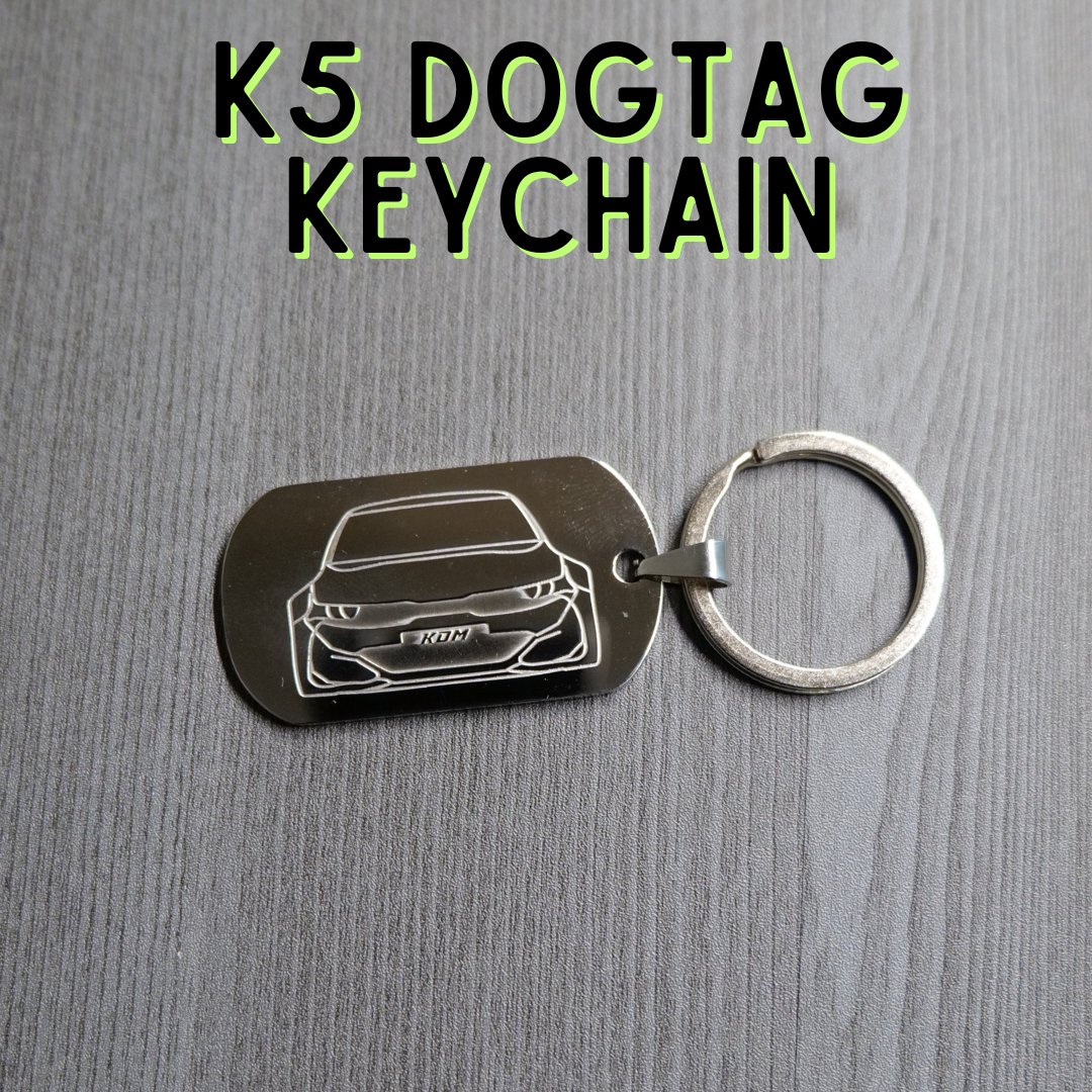 K5 Dogtag Keychain for Kia K5 Owners | Perfect Gift for Kia K5 Enthusiasts