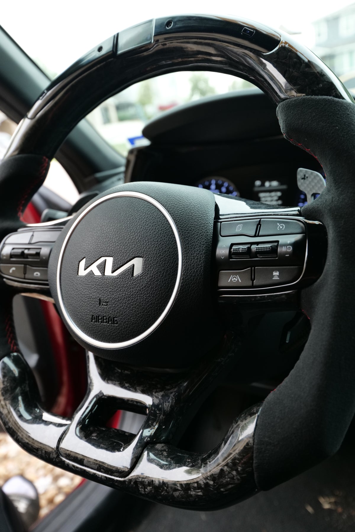 Carbon Fiber Steering Wheel Fully Customizable for Kia K5 (2021-2026)