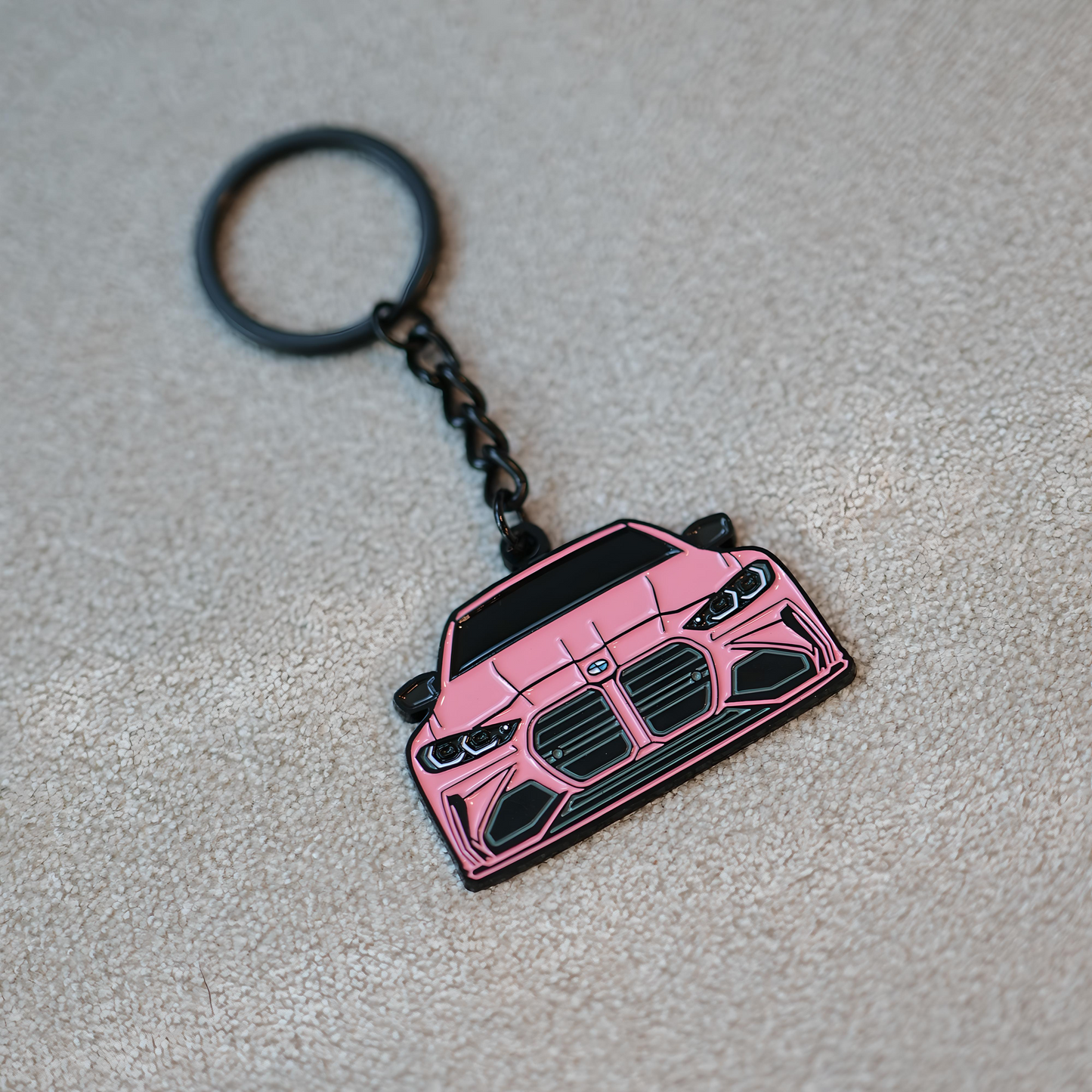 Exclusive Pink Molded Keychains | Supra / K5 / Stinger / Forte / Elantra / BMW / Mustang / Camaro / Tesla | Breast Cancer Awareness