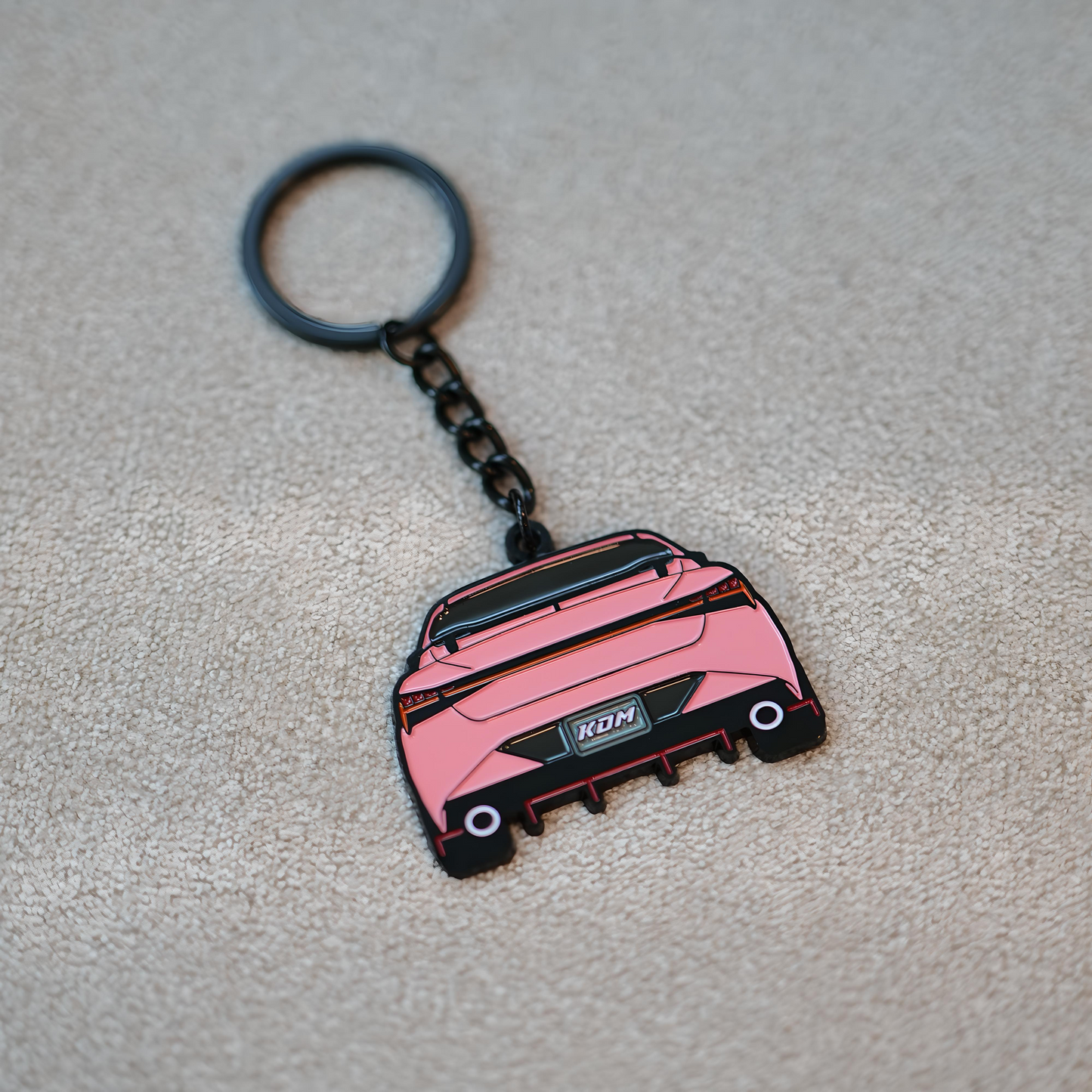 Exclusive Pink Molded Keychains | Supra / K5 / Stinger / Forte / Elantra / BMW / Mustang / Camaro / Tesla | Breast Cancer Awareness